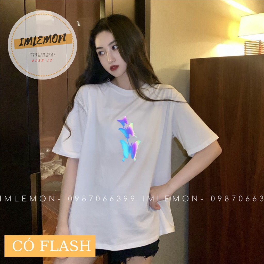 ÁO THUN PHẢN QUANG BƯỚM 7 MÀU UNISEX SIÊU HOTAS SIÊU ĐẸP