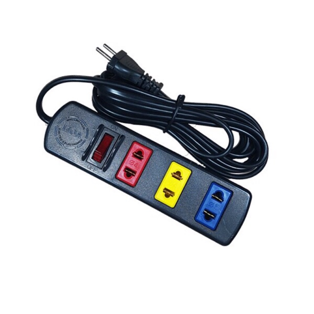 Ổ cắm điện 2 chấu ⚡⚡1 đổi 1⚡⚡ có công tắc kéo dài 3 mét/5 mét Mos Shop
