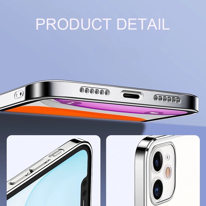 Ốp lưng Điện Thoại Silicon Trong Suốt Chống Sốc Mạ Viền Sang Trọng Dành Cho iPhone 14 pro max 13 pro max 12 11 pro max