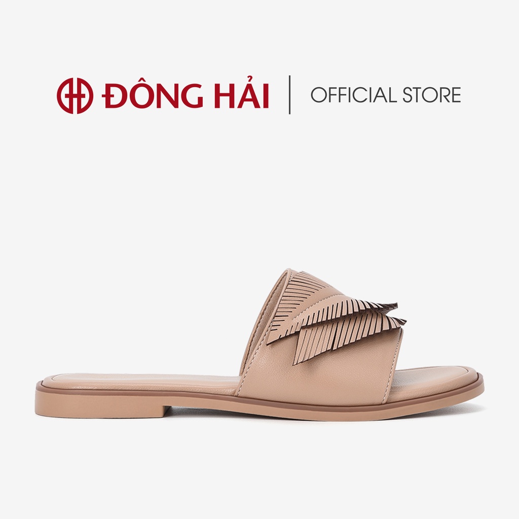 Dép bệt nữ quai ngang Đông Hải thiết kế  hình chiếc lá thanh lịch - D32A7