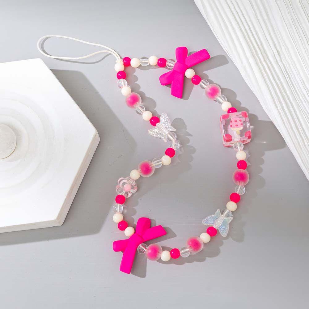 Dây Đeo Điện Thoại Dạng Chuỗi Hạt Acrylic Màu Kẹo Ngọt