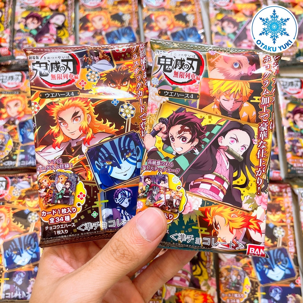 Gói Thẻ Nhân Phẩm Kimetsu No Yaiba Vol 4 - Bánh Xốp Kèm Card (Bandai)