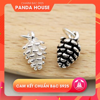 Charm bạc s925 hình quả thông (charm treo) size 9x9x12mm - Panda House