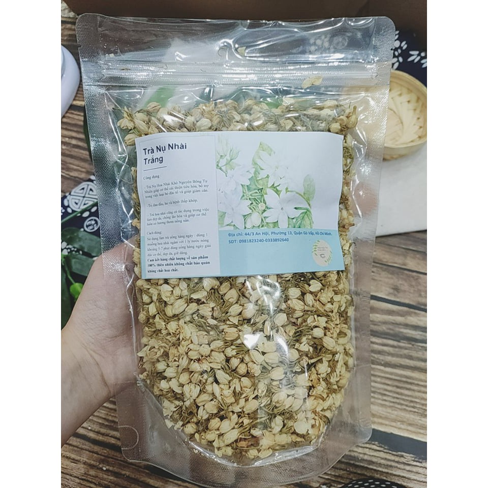 ( ảnh thât + video ) nụ nhài trắng sấy khô bảo vệ tim mạch 100 gram trà thảo mộc sỉ