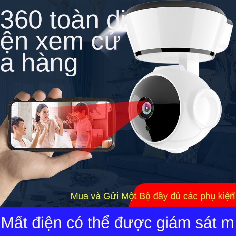 ☢△✑Camera giám sát trong nhà 360 độ toàn cảnh độ nét cao tầm nhìn ban đêm điện thoại di động từ xa quản gia đối thoại PT