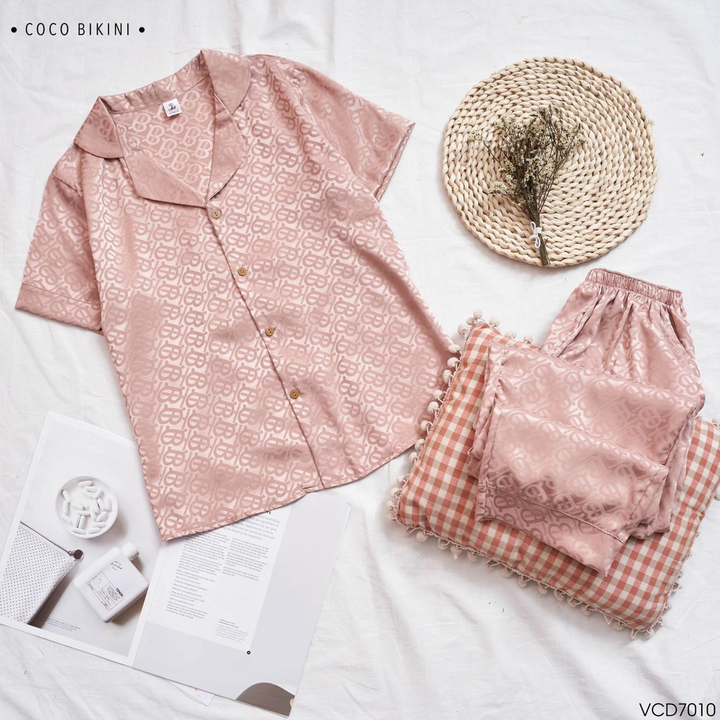 𝑪𝑶𝑪𝑶 𝑩𝑰𝑲𝑰𝑵𝑰 Bộ Đồ Ngủ - Đồ Mặc Nhà Lụa Gấm ( VCD7010 ) | BigBuy360 - bigbuy360.vn