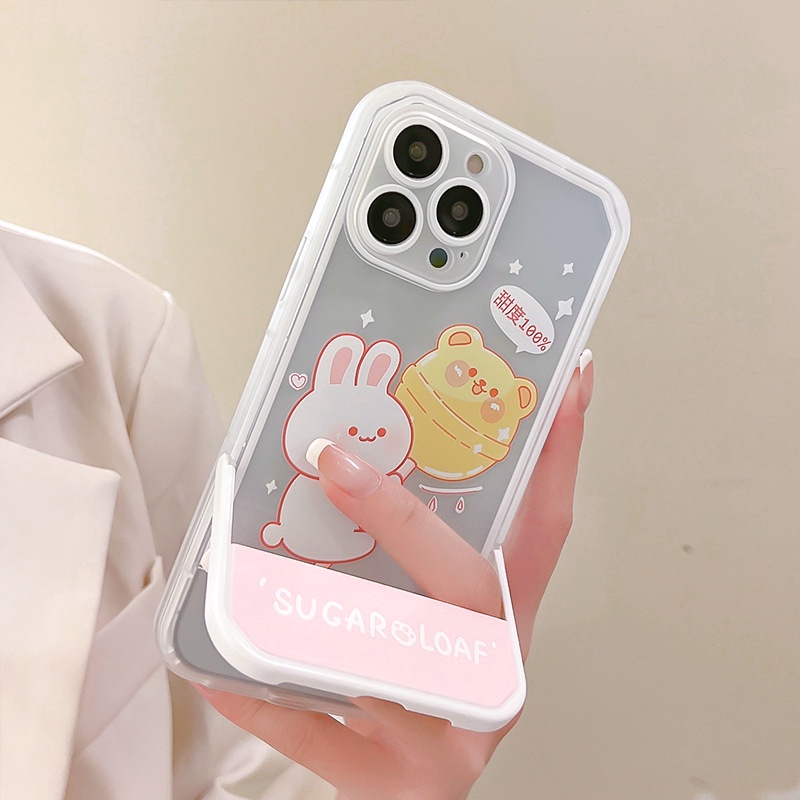 Ốp Điện Thoại Silicon Có Giá Đỡ Ẩn Cho iphone 13Promax 12Pro 11 / 6 / 7 / 8plus xs