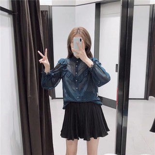 Áo sơ mi chấm bi ZR