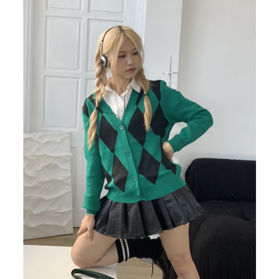 Cardigan nữ quả trám 4 cúc mềm mại LOLLIE STUIDO AL22