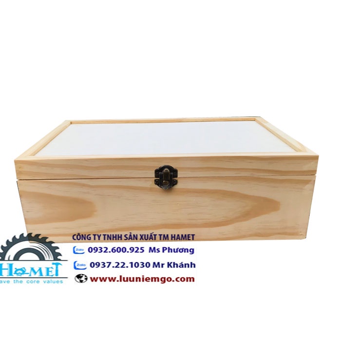 HỘP QUÀ TẶNG BẰNG GỖ - HỘP ĐỰNG VAN 2 CHAI CAO CẤP