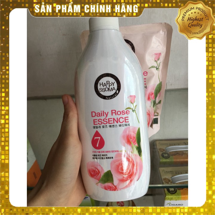 [Hàng chính hãng]  Bộ sữa tắm Hoa Hồng Happy SSoma Hàn Quốc