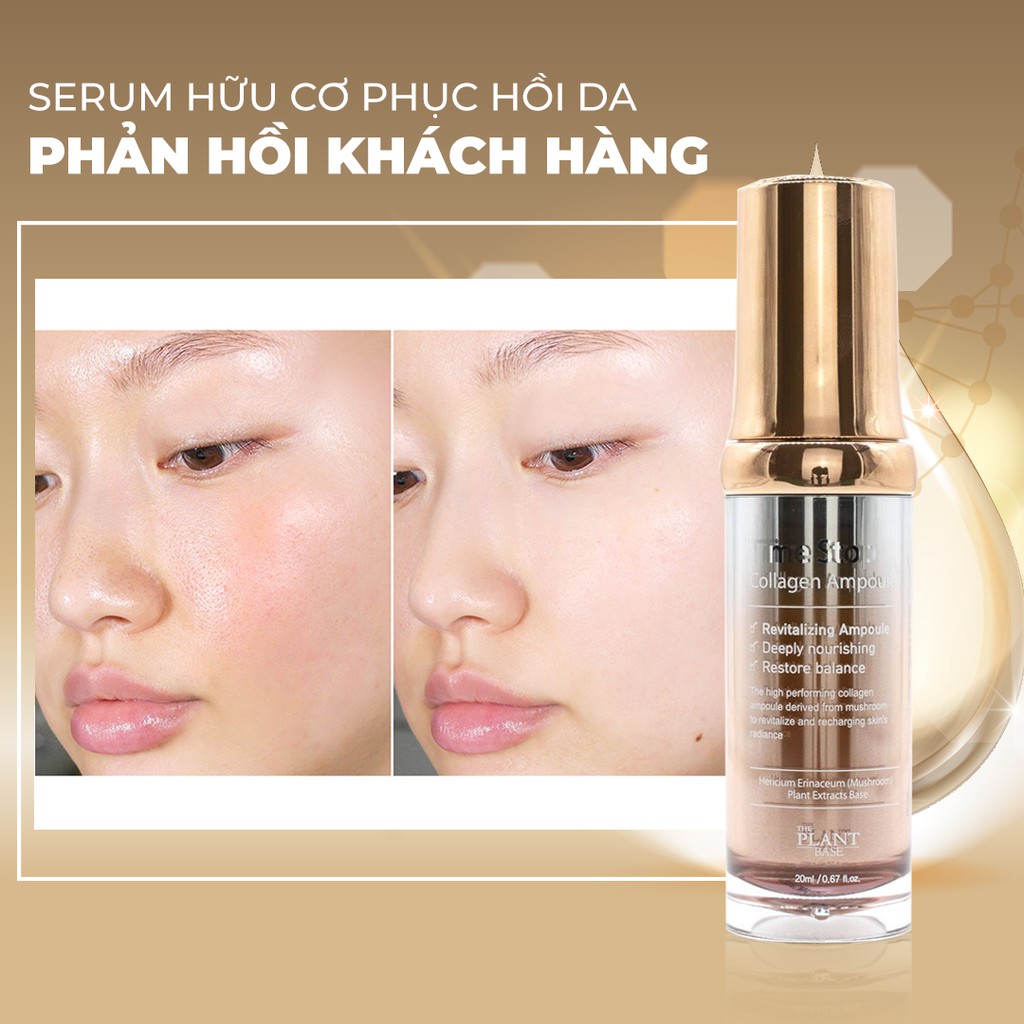 Serum dưỡng trắng và trẻ hóa da, phục hồi da dành cho da nhạy cảm, mỏng và hư tổn Collagen Time Stop Ampoule