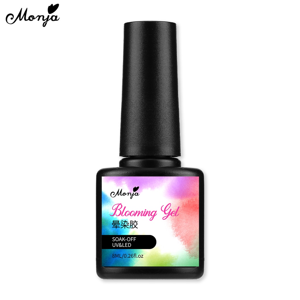 Gel sơn móng tay MONJA tạo hiệu ứng nhòe/ gradient/ màu nước trong suốt thời trang UV 8ml