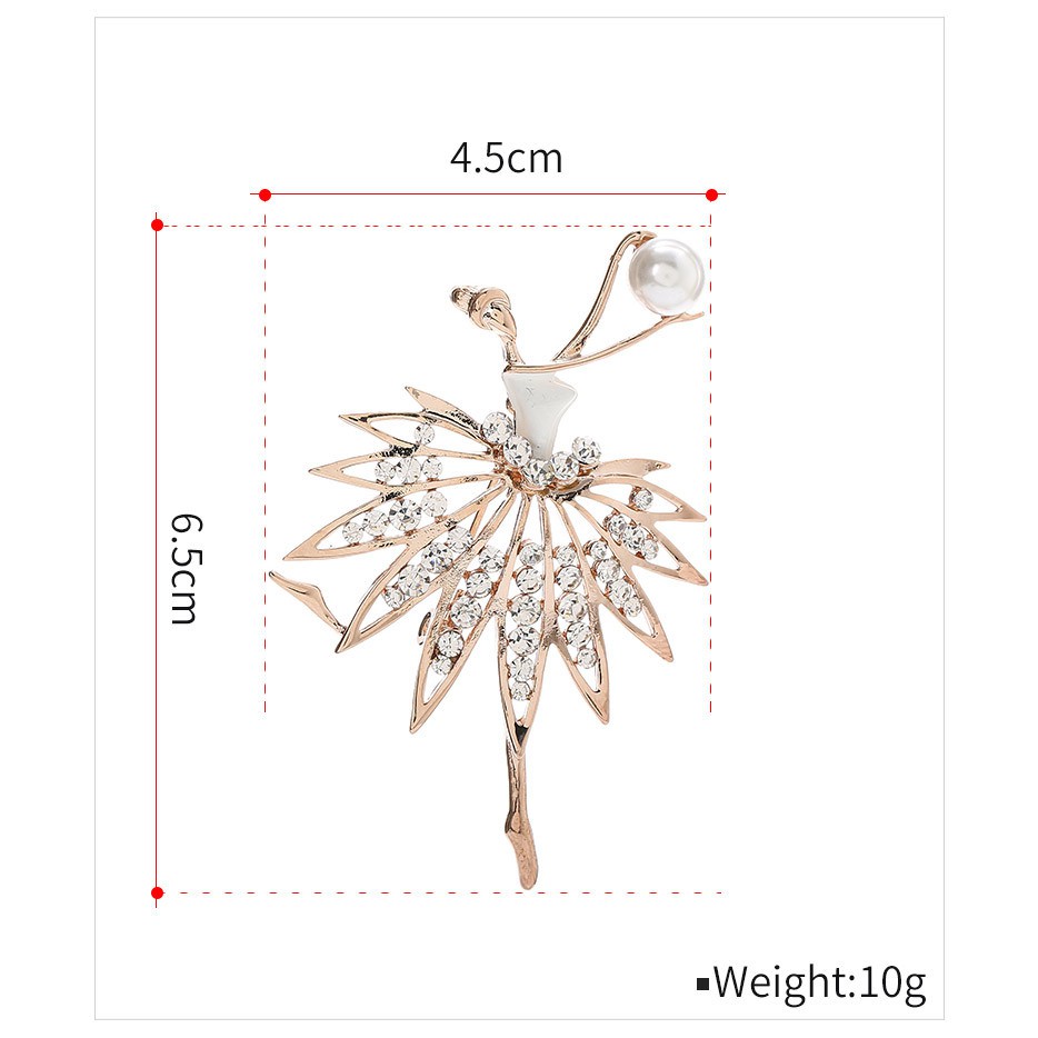 Cài áo thời trang Vintage dễ thương cô gái múa ballet GC289