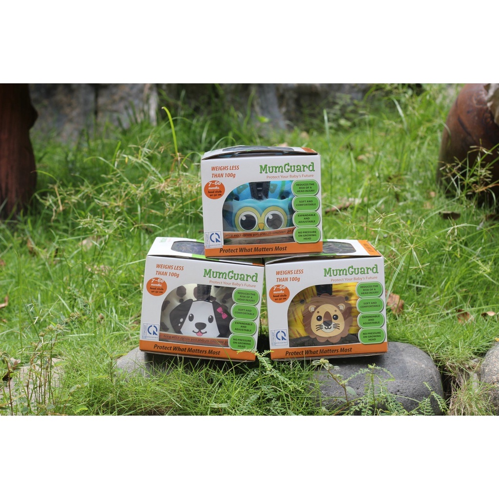 Mũ bảo hiểm bảo vệ đầu trẻ em  6-18 tháng hình thú có hộp chính hãng