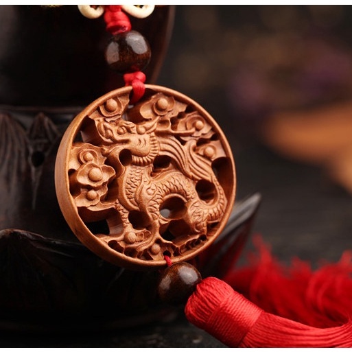 Khánh Gỗ Treo Xe Hình Tượng Tỳ Hưu | Khánh Treo Xe Ô Tô