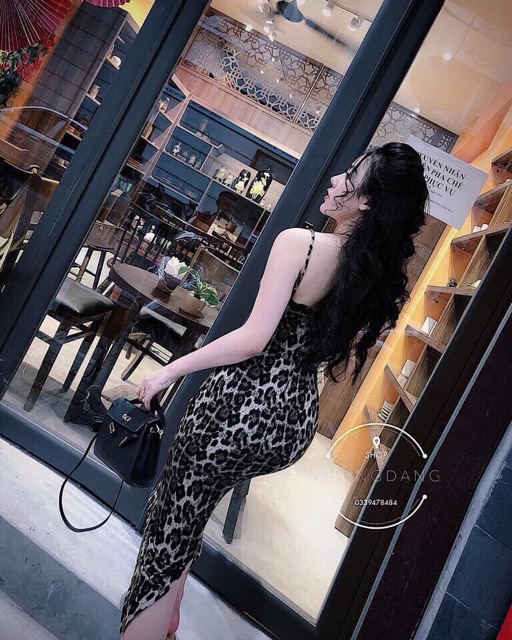 Váy dây báo chất đẹp ôm body