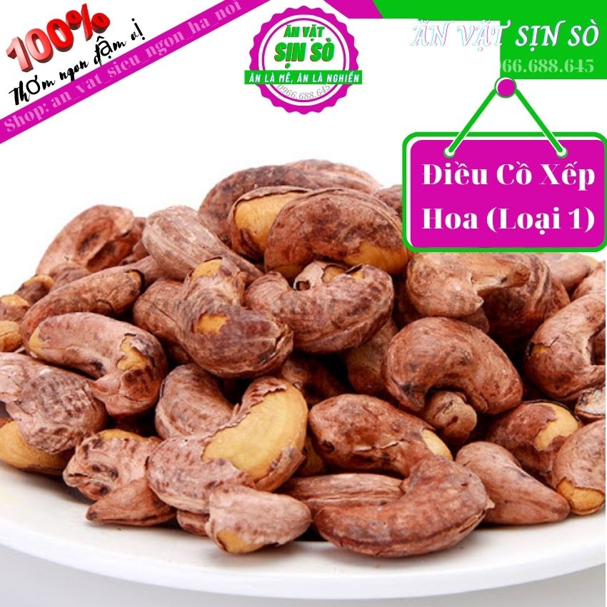 500g Hạt Điều rang muối A Cồ Sze To, Hạt Điều Rang muối Bình Thuận ngon, bùi - Tiệm đồ Ăn Vặt SỊN SÒ Thơm Ngon Đậm Vị