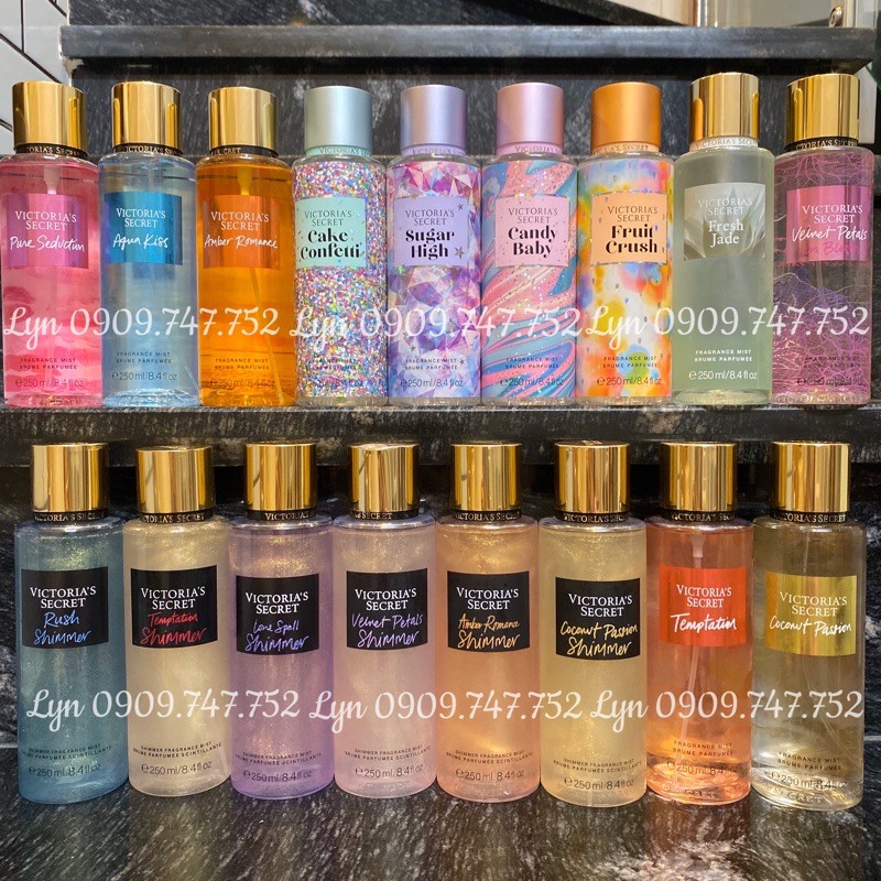 [AUTH - Vic 250ml] Nước Hoa Xịt Toàn Thân Victoria’s Secret - Sun Blissed, Wild One, Purple Haze, Daydream, Watermelon