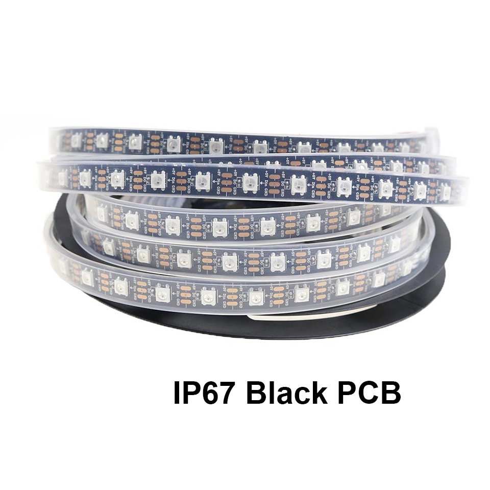 Cuộn Dây Đèn led Trang Trí 1-5m WS2812B 60 pixels/leds/m Smart 5050 RGB 5050 RGB/Trắng PCB/WS2812 IC;IP30/IP65/IP67 DC5V