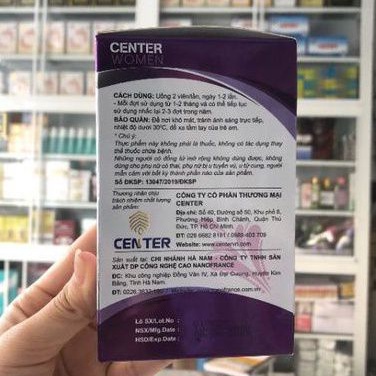 Nội tiết tố Center Women hỗ trợ làm chậm lão hóa da