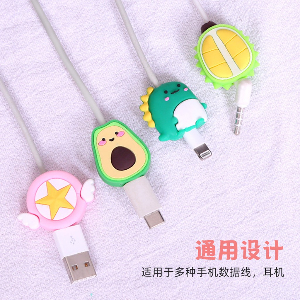 Thú Cắn Cáp Dễ Thương Bảo Vệ Dây Sạc Của Bạn