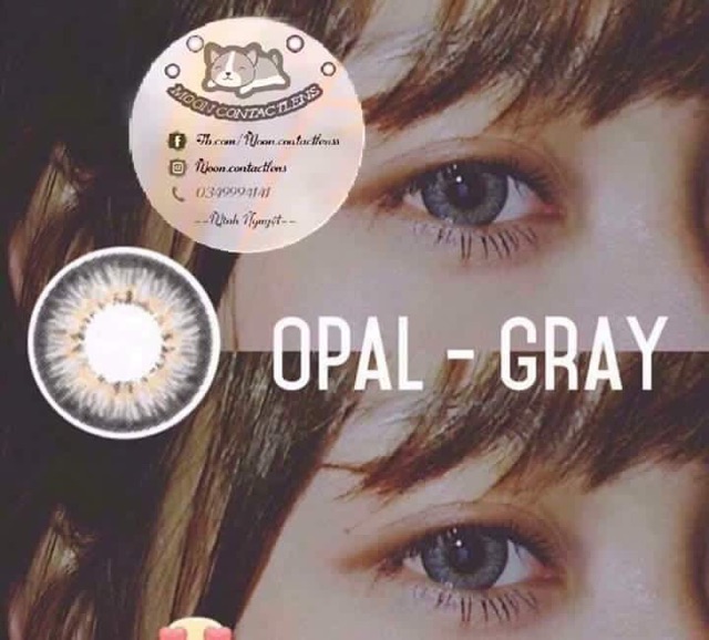 Kính áp tròng thái lan- opal gray lens