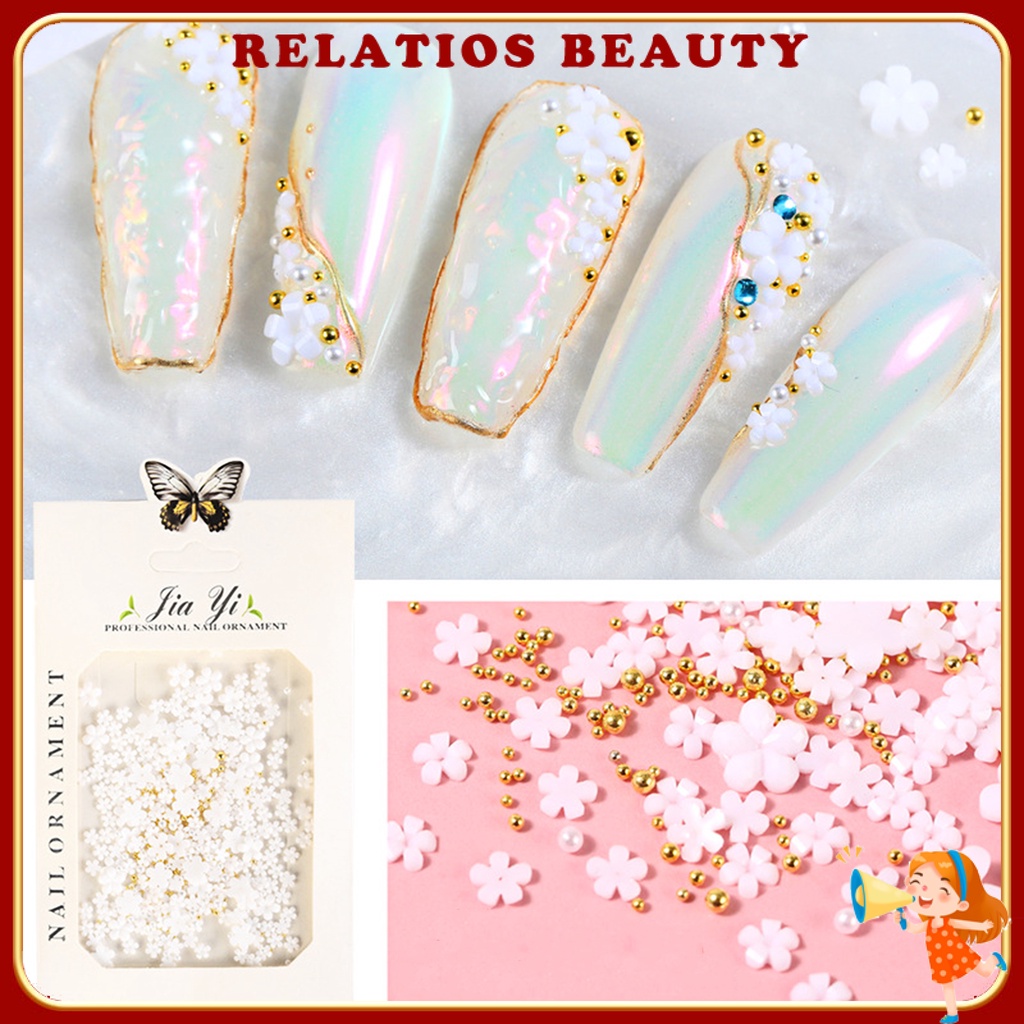 Gói hoa trang trí móng bằng nhựa resin tinh tế cho nữ