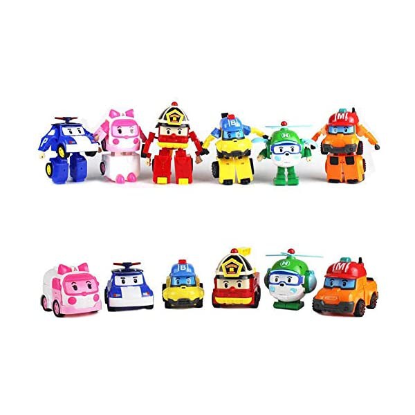 Bộ 6 xe Robocar Poli biến hình