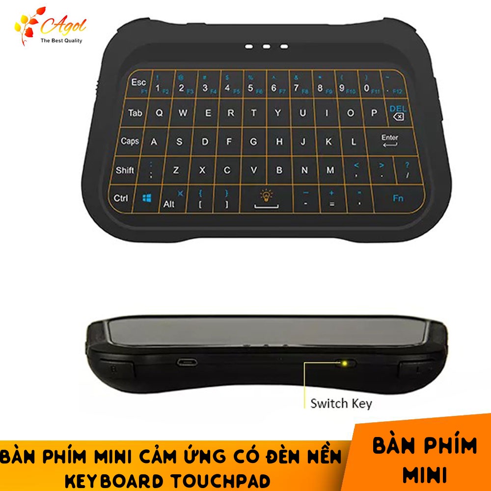 Bàn Phím Cảm Ứng Toàn Màn Hình Có Đèn Nền Touchpad T18 Mouse Keyboard có pin sạt kiêm bàn phím