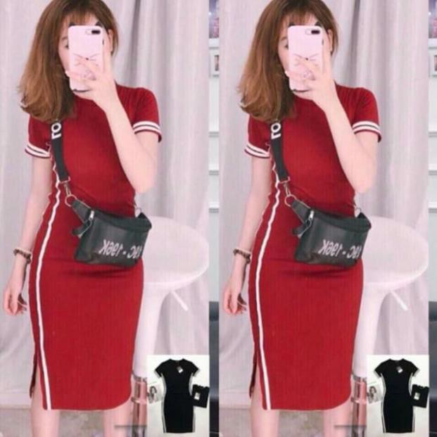 ĐẦM BODY SỌC THỂ THAO đẹp ˇ