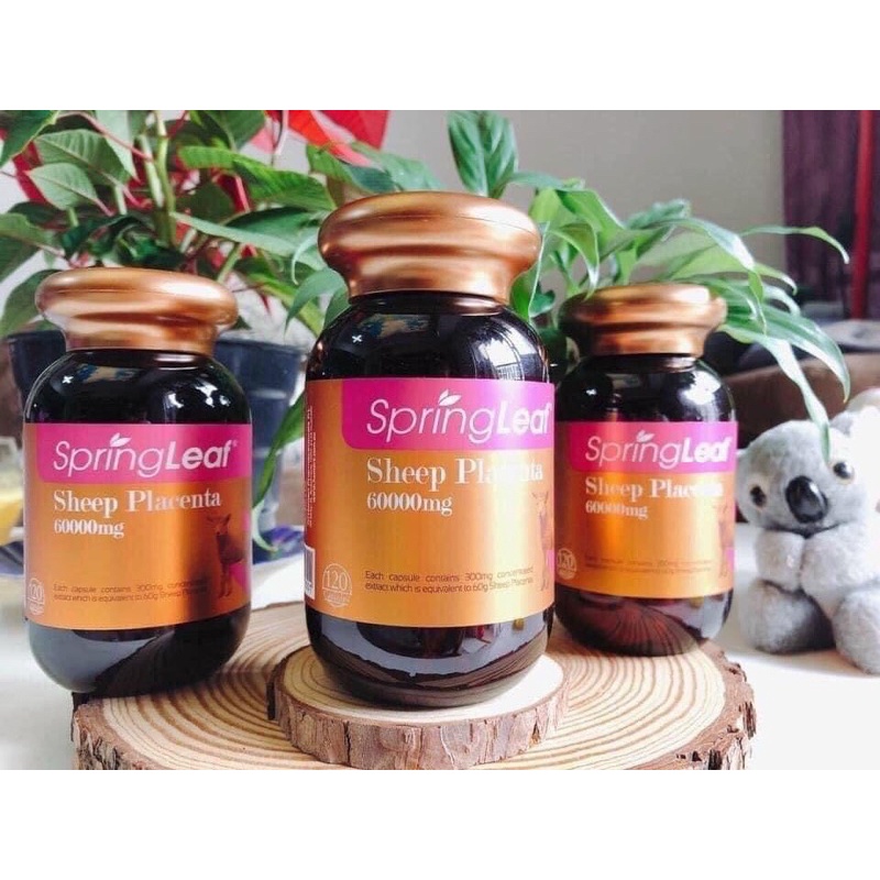[Mã 1511FMCGSALE giảm 8% đơn 500K] (Chính_hãng) Nhau thai cừu Sheep Placenta SpringLeaf 60000mg 120 viên - Úc