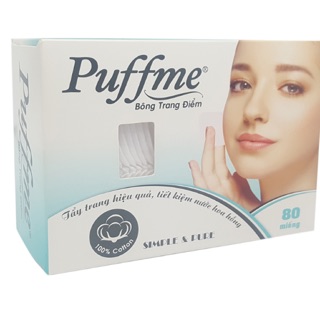 Bông trang điểm đa dụng Puffme hộp 80 miếng