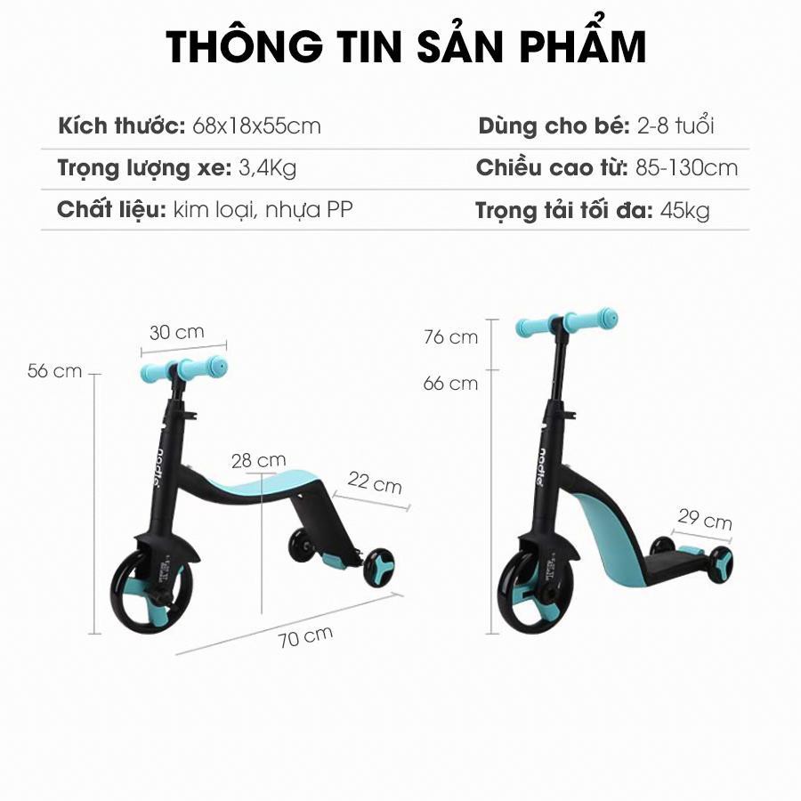 Xe đạp 3 in 1, [1 ĐỔI 1, 30 NGÀY],[DÀNH CHO TRẺ TỪ 1,5 - 10 TUỔI]