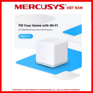 Hệ Thống Wi-Fi Mesh Cho Gia Đình AC1200 Mercusys Halo S12 (3-pack)