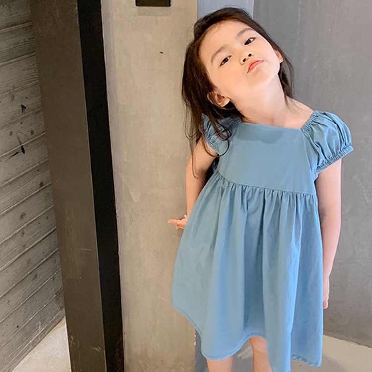 (16-28kg)QCCC Đầm nơ lưng trắng bản to xinh xắn hàng nhập Quảng Châu(ảnh thật)