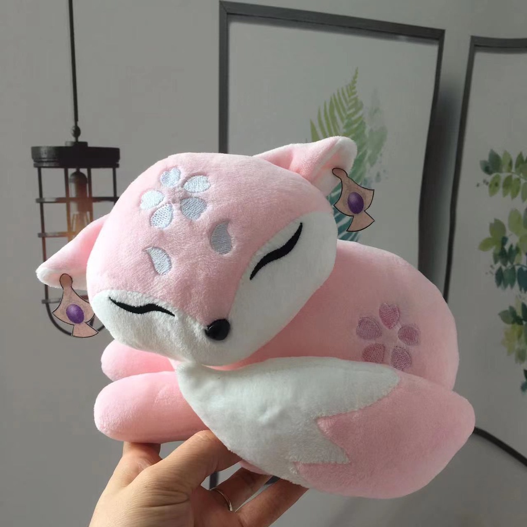 Game Genshin Impact 20cm Yae Miko Fox Plush Doll Toy Yaemiko Cosplay Props Throw Pillow girl Xmas Gifts