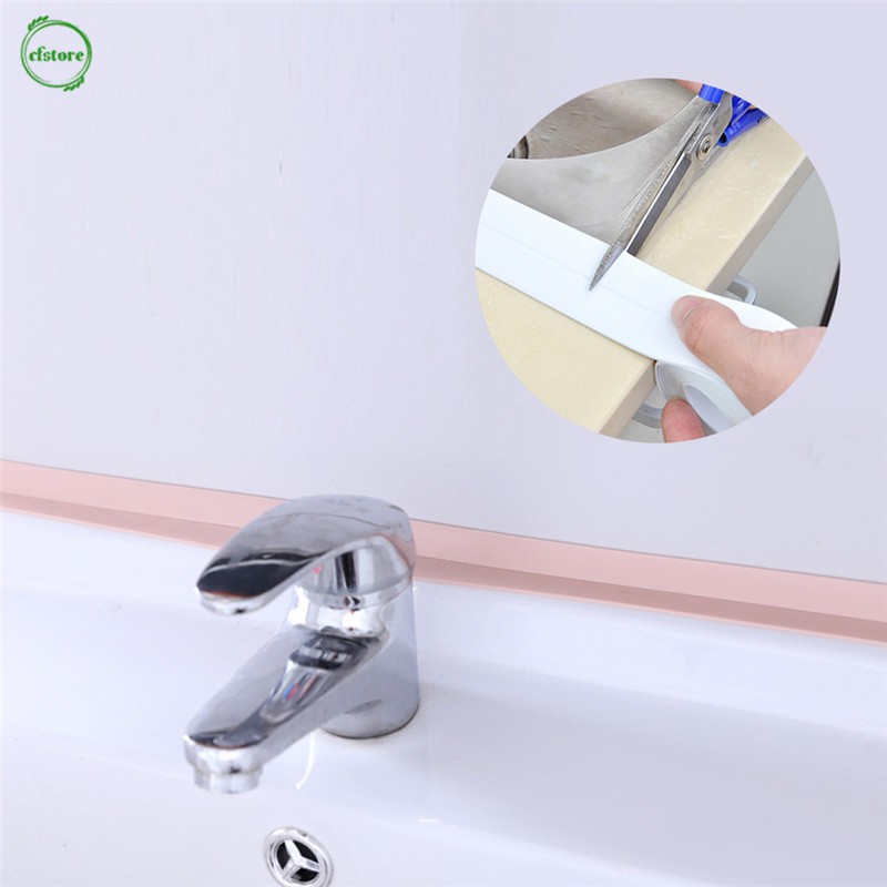 CF Home Kitchen Bathroom Wall Seal Ring Stickers Waterproof Mold Proof Adhesive Tape