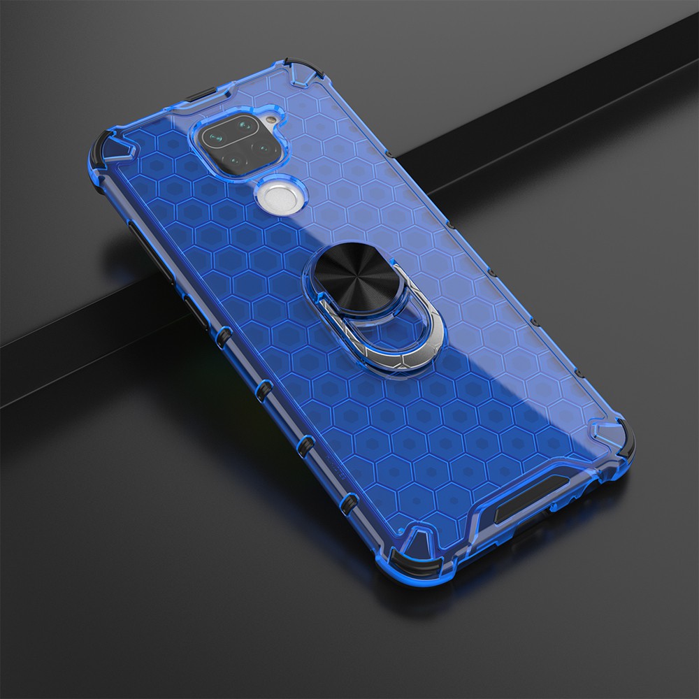 Ốp lưng Xiaomi Redmi Note 7 Pro 8 Pro Note 9S 9 Pro Max 10X 4G chống sốc họa tiết tổ ong kèm nhẫn iring