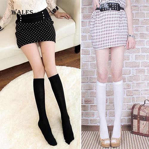 Tất Chân Cao Qua Gối Màu Trơn Thời Trang Nữ Tính