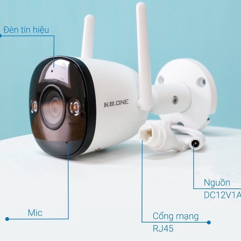 Camera Quan Sát IP WiFi KBONE KN-B41F Độ Phân Giải 4.0Mp, Full Color CHÍNH HÃNG - BẢO HÀNH 24 THÁNG | BigBuy360 - bigbuy360.vn