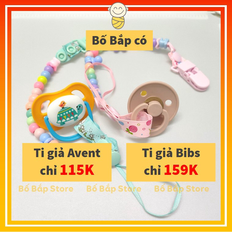 Dây Đeo Ti Giả, Dây Đeo Gặm Nướu Chống Rơi Cho Bé - Bố Bắp Store