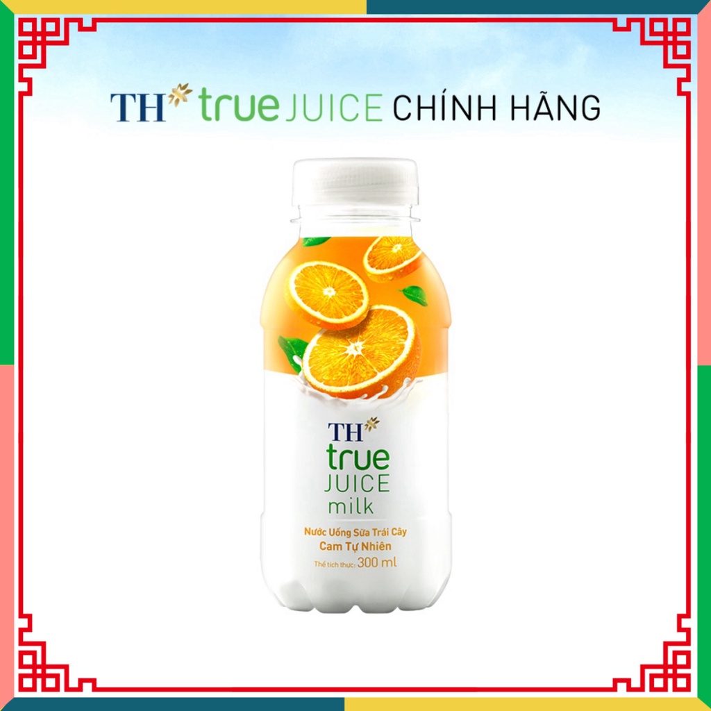 1 chai đồ uống sữa hoa quả cam đương nhiên TH True Juice Milk 300ml (300ml x 24) ( Đại lý Ngọc Toản)