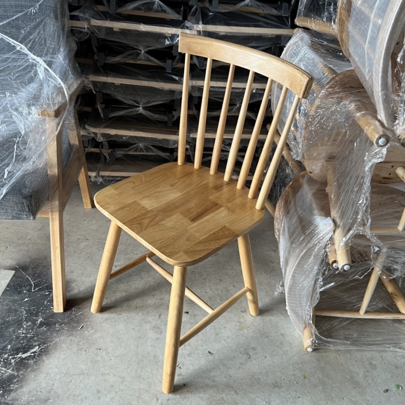 Ghế gỗ decor 7 nan gia công thủ công hoàn thiện mới , gỗ tự nhiên phủ keo chống nước và mối mọt