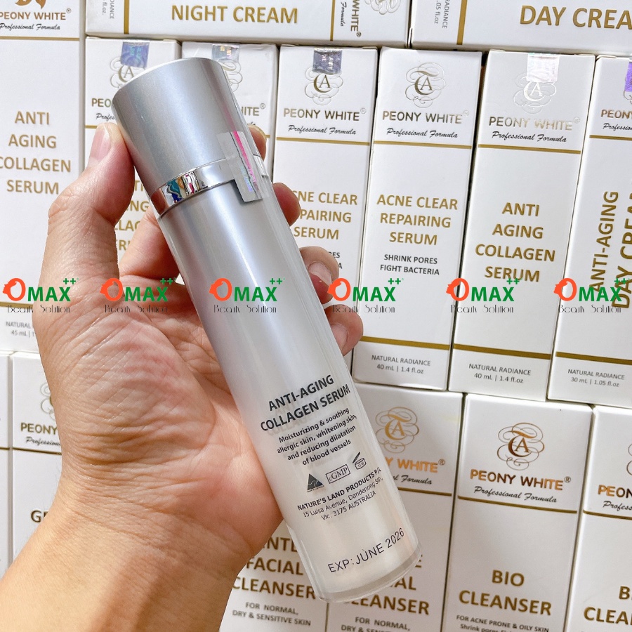 TINH CHẤT PEONY WHITE COLLAGEN - ANTI AGING - GIẢM THÂM NÁM - TÀN NHANG - ĐỒI MỒI - CHỐNG DỊ ỨNG - GIÃN MAO MẠCH 45ml