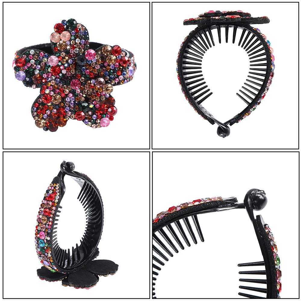 Kẹp tóc hoa Haimeikang đính đá thời trang Hàn Quốc mới