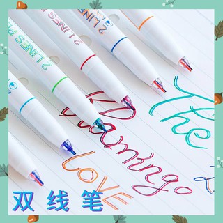 BÚT TRANG TRÍ 2 NGÒI, BÚT MỰC 2 NET,  BÚT Double line 0.5mm, BÚT GHI CHÚ 2 LINES PEN