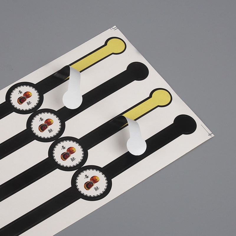 Goo Set 80 Nhãn Dán Hộp Bánh Trung Thu Hình Trứng Gà Màu Vàng DIY