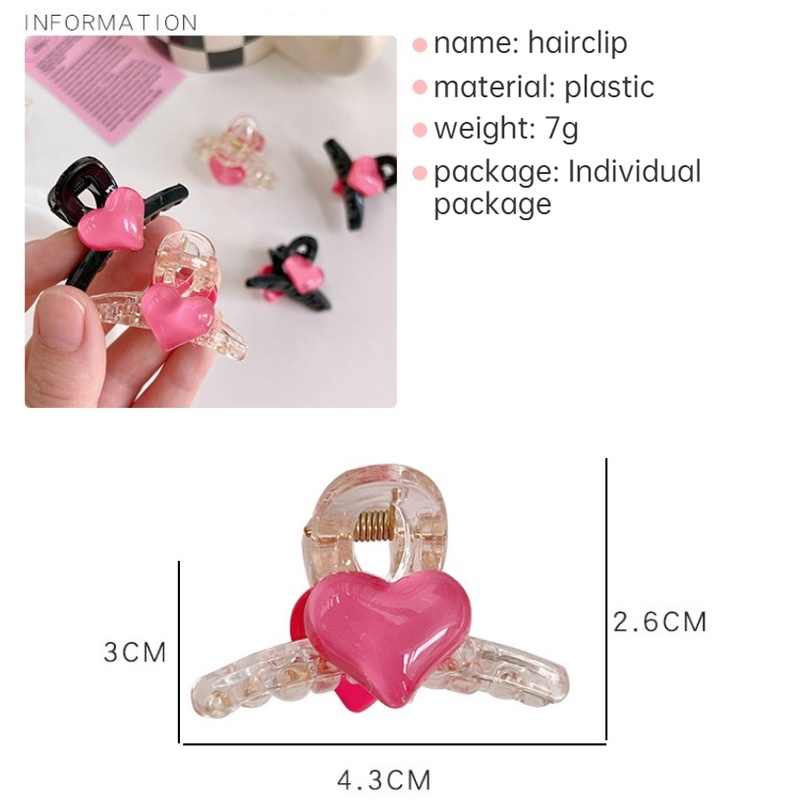 Kẹp Tóc Hình Gấu / Trái Tim Đơn Giản Dễ Thương Phong Cách Hàn Quốc