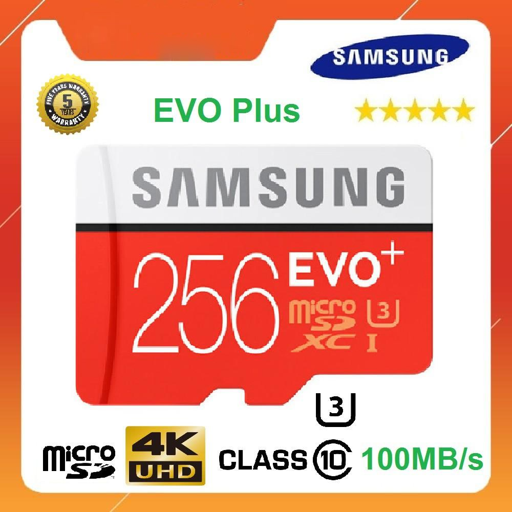 (Chính Hãng) Thẻ Nhớ MicroSD 256GB Samsung EVO Plus U3 4K 100MB/s - Tốc độ Siêu Cao